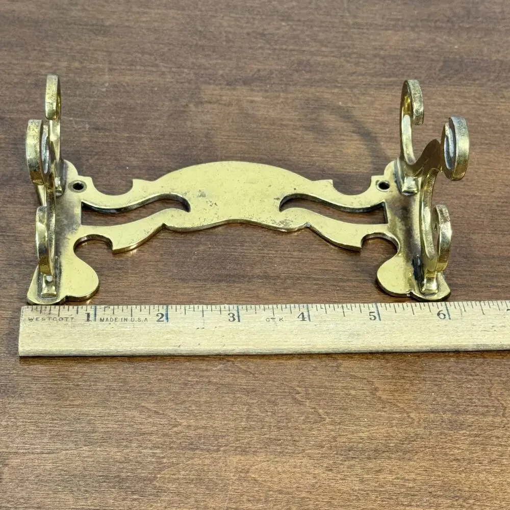 Vintage Ornate Solid Brass Wall Toilet Paper Holder